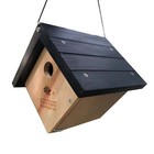 Backyard Expressions Wood Triangle Birdhouse natural clean-out Door  1 125 hole