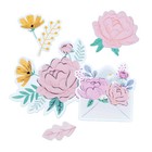 American Crafts Rainbow Avenue Florals  75pc  Ephemera Die Cuts Scrapbooking