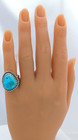 Brand New Carolyn Pollack Sterling Silver Turquoise Ring Size 5