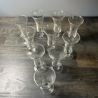 Vintage Shot Glass Sherry Set Of 10 Clear Drink Liquor Mini Glasses