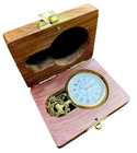 Vintage Brass Pocket Watch Antique Elgin Style Retro Pocket Watch With Chain