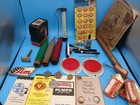 Vintage Estate Junk Drawer Lot Razor Advertising Sewing Sports Pins Misc