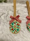 Gingerbread Themed Wooden Spoons Tiered Tray Decoration Holiday Decor Christmas