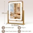 Vanity Mirror With Lights  12 6   15  Led Makeup 13 l X 15 w  Gold 