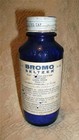 Rare Vintage Bromo Seltzer Cobalt Blue Glass Bottle W  Metal Lid   Paper Labels