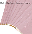 20 Sheets Gold Edge Flower Wrapping Paper  Pink Florist Bouquet Diy Craft Fresh 
