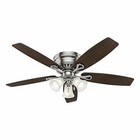 Hunter 52125 Oakhurst 52 In  Led Indoor Low Profile Brushed Nickel Ceiling Fan