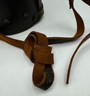 Unknown Vintage Antique Leather Cylinder Carrying Case Camera Lens Military