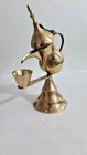 Brass Arabic Islamic Dallah Middle Eastern Singed Coffee Pot For Decor Hand Made
