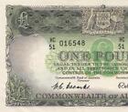 1953 Australia Qeii 1 Pound  cba  Note   coombs   Wilson    rare     Gem Unc   