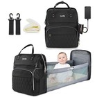 Baby Diaper Bag Backpack Diaper Changing Pad Black