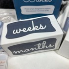 Baby Age Blocks Blue Milestone Display Babies Age Weeks Months
