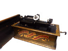 Edison Home Cylinder Phonograph Model A Longbox   A Great Original Banner Decal