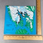 Glacier Bay National Parks And Monument Alaska Raised Relief Map Vintage 1972