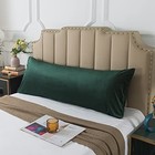  1 Pack Velvet Body Pillow Cover  Soft And Body  20 X 54 Inches  Dark Green