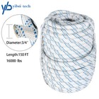 3 4  X 150  Double Braid Polyester Rope Arborist Bull Rope Pulling Rigging Line