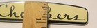 Vintage 1950 s Model C Chambers Stove Oven Range Emblem Nameplate - Light Yellow