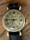 Vintage Jewelex 9ct Solid Gold Swiss Ladies Military Style Watch Working 