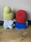 Hand Crochet Princess Doll Plush Stuffed Toy Handmade Lot Of 2