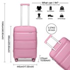20 24inch Hard Shell Pp Suitcase Hand Cabin Luggage With Tsa Lock Travel Case