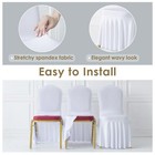 50 100pcs White Skirt Chair Cover Stretchy Seat Cloth Hotel Banquet Wedding Deco