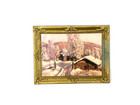 Vintage Lundby Sweden Dollhouse Miniatures 4 Framed Paintings 1 Clock 1 16