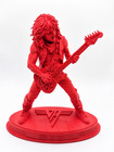 Eddie Van Halen Inspired Guitarist Statue 6 5    Red Pla 3d Printed Rock Decor