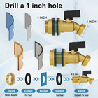 Rain Barrel Spigot Kit  3 4  Ght Brass Water Barrel Spigot Kit With Bulkhead Fit