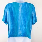 C m  Shapes Top Sz L Blue Coastal Casual Art Teacher Chic Creative Core Vintage