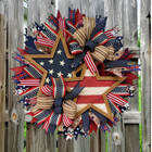 45cm Patriotic Wreath Hanging 4th Of July Wreath For Wall Home Decor Front Doors