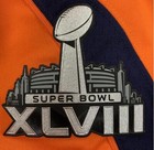 Official Super Bowl Xlviii 48 Broncos Seahawks Chromaflex Plastic Jersey Patch
