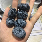 Snowflake Obsidian Tumbled Stone Healing  Crystal Gemstone Reiki Stone