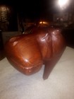 Vintage 70 s Hand Carved Teak Hippopotamus From Zimbabwe Africa