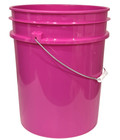 5 Gallon Food Grade Magenta Pink Bucket With Screw On Airtight Lid - Made In Usa