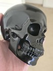 Large 5  Hand Carved Natural Black Obsidian Crystal Skull  Psychic Halloween 