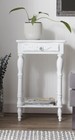 Wood Shabby-cottage-chic Whites Aged Side end Table night Stand New  Lovely