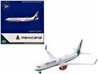 1 400 Diecast Model Boeing 737-800 Mexicana Airlines Geminijets White Green Tail