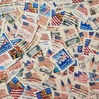 100 United States Flag Postage Stamps Off Paper Stamp Lot Variety Of Us Flags