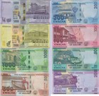 Malawi Set 8 Unc 20 50 100 200 500 1000 2000  yellow  5000 Random Date P 63- 71