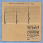 Vintage 1950 s Lucky Name Punch Card Lucky Name Wins Aluminum Set Un-used Card