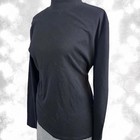 Gothic Minimalist Basic Long Sleeve Turtle Neck Top