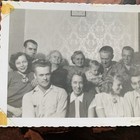 Vintage 1952 Family Snapshot Photo   Black   White   Deckle Edge