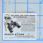 1940 Bausch   Lomb Binoculars Vintage Print Ad Pre-wwii Rochester  Ny 2  X 3 