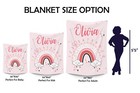 Personalized Rainbow Baby Boy Girl With Name Milestone Blanket Gift For Newborn