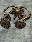 4 Art Nouveau Three Flower Filigree Findings