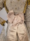 Victorian 19th C Charmeause Silk Satin Sash Belt For Dress
