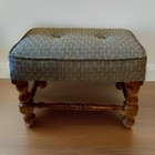 Vintage  80   s Upholstery Foot Stool  Unbranded