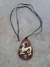 Vintage Zodiac Capricorn Star Sign Hand Carved Pendant