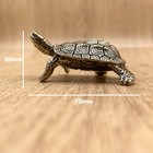 Brass Turtle Figurine Mini Animal Statue Vintage Desk Decor Solid Brass Ornament