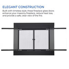 Harland Large Glass Fireplace Doors With Screen